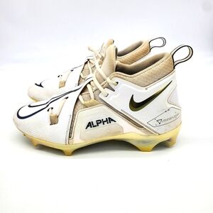 Nike Shoes Men 9 Alpha Menace Pro 3 White Black Football Cleats CT6649-105